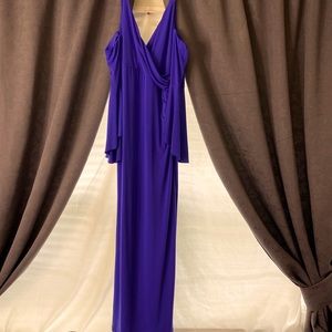 (NWT) All Over Solid Royal Blue Color Gown